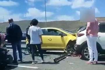 Tres heridos en una colisión múltiple en la GC-3, en dirección hacia Telde/TA.